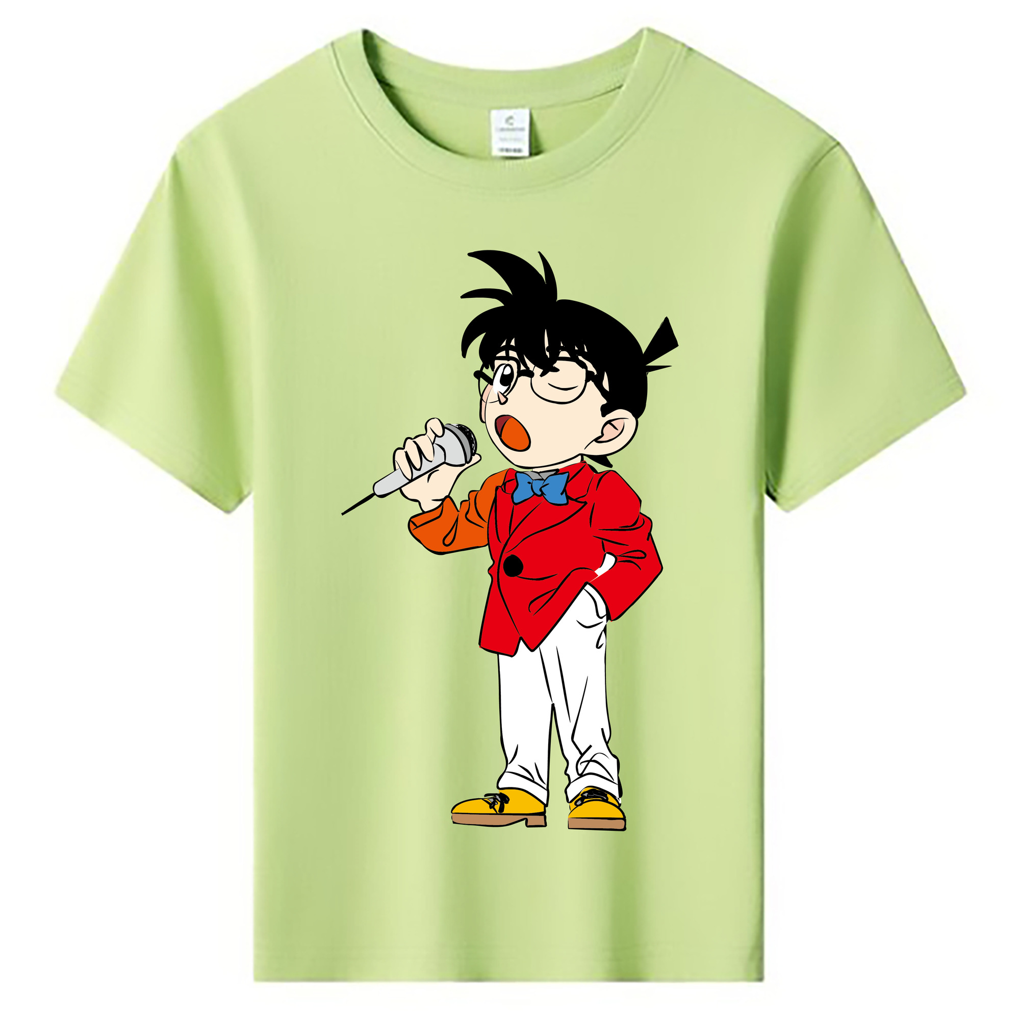 （画像用） 名探偵コナン 江戸川 コナン Detective Conan Conan Edogawa 綿100％キッズTシャツ（フロントプリント）
